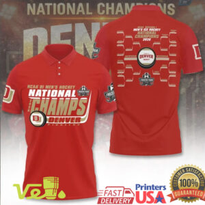 Denver Pioneers NCAA Men's Ice Hockey National Champs 2026 Frozen Four Tournament T Shirt