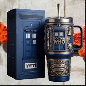 Doctor Who TARDIS Police Box Timey Wimey Sci Fi Series Tumbler