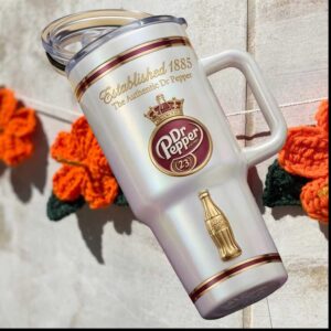 Dr Pepper Authentic 23 Flavors Est 1885 Pearl Iridescent Tumbler