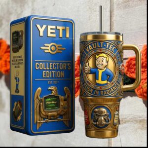Fallout Vault Tec Vault Boy Reign in Radiance Est 2077 Gamer Tumbler
