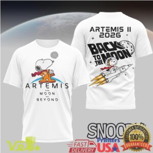 NASA Artemis II 2026 Back To The Moon Snoopy Astronaut Space Exploration T Shirt