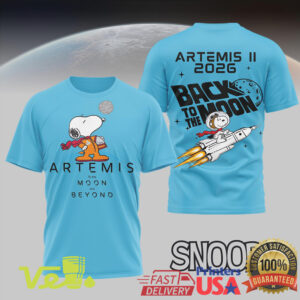 NASA Artemis II 2026 Back To The Moon Snoopy Astronaut Space Exploration T Shirt