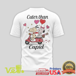 Peanuts Snoopy Charlie Brown Cuter Than Cupid Valentine Day Graphic T Shirt For Couples