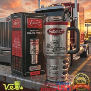 Peterbilt Highway Legend Built American Strong Heavy Duty Insulated Tumbler Limited Edition Gift