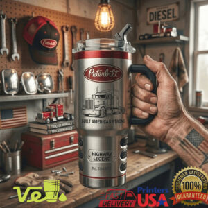 Peterbilt Highway Legend Built American Strong Heavy Duty Insulated Tumbler Limited Edition Gift