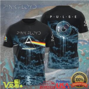 Pink Floyd Pulse Album Cover 50th Anniversary Dark Side Moon Rock Band T Shirt