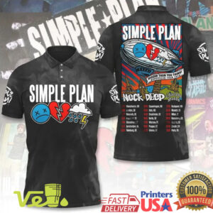 Simple Plan Bigger Than You Think European Tour 2024 Punk Rock Music T Shirt