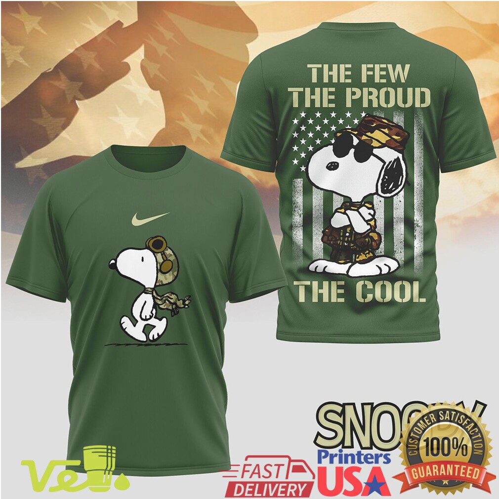 Snoopy The Few The Proud The Cool US Military Camouflage American Flag T Shirt Snoopy The Few The Proud The Cool US Military Camouflage American Flag T Shirt