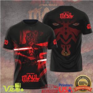 Star Wars Darth Maul Shadow Lord Red Lightsaber Sith Empire Graphic T Shirt Design