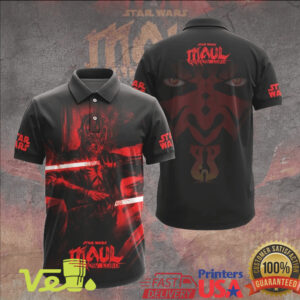 Star Wars Darth Maul Shadow Lord Red Lightsaber Sith Empire Graphic T Shirt Design