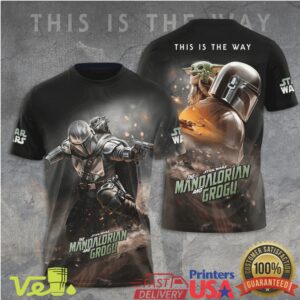 Star Wars The Mandalorian and Grogu This Is The Way Sci Fi Graphic T Shirt