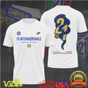 White Inter Milan FC Internazionale 21st Title Celebration T Shirt Hoodie Polo Snake