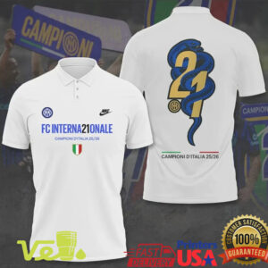 White Inter Milan FC Internazionale 21st Title Celebration T Shirt Hoodie Polo Snake